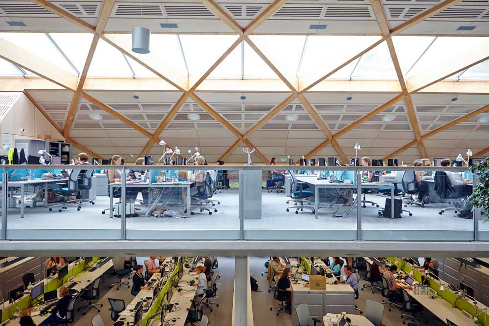the living planet centre daylight office working space in WWF building by Airey Spaces