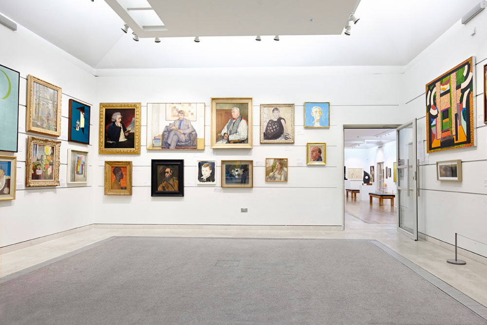 Pallant House Gallery modern extension with artwork by Airey Spaces