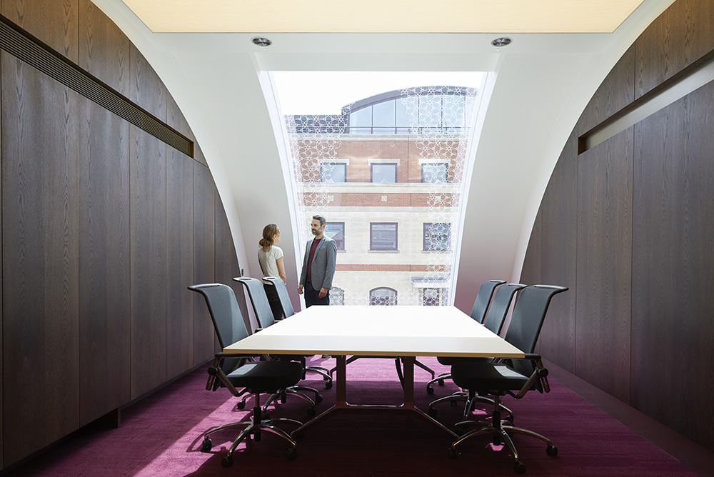 curvaceous light board room meeting room by Airey Spaces